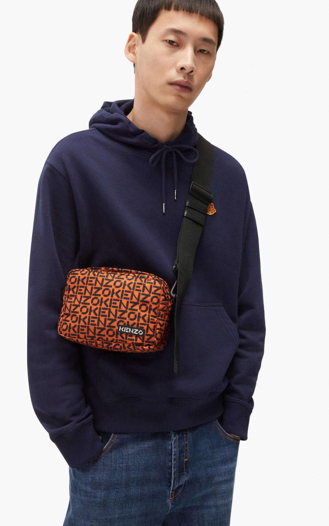 Bolsa Tiracolo Kenzo Repeat Feminino - Laranja Escuro | 789FVQDXS